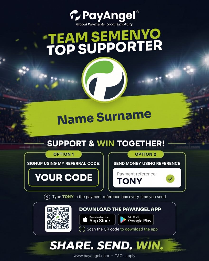 Example of a personalised Team Semenyo Top Supporter card.