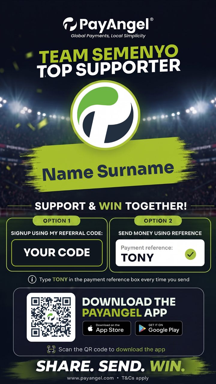 Full-height Team Semenyo supporter card, sized for stories and TikTok.