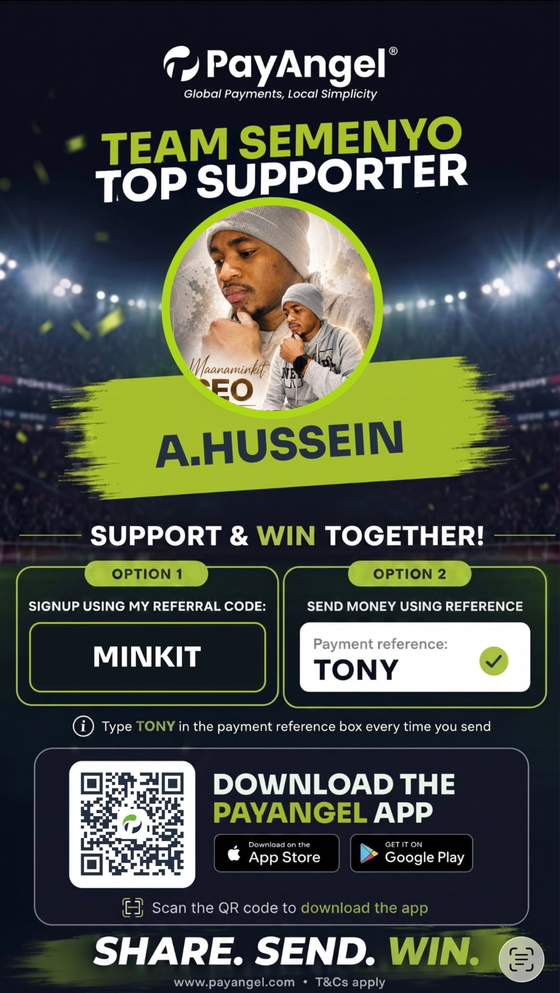 Supporter card created by A. Hussein.