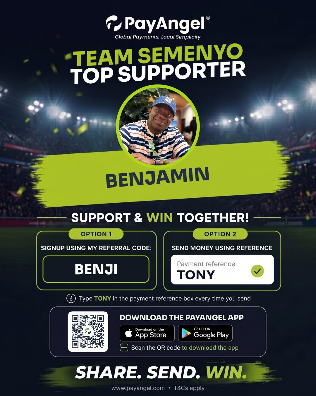 Supporter card created by Benjamin.